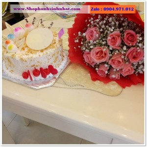 Combo Bánh Kem & Hoa Tươi - MM27